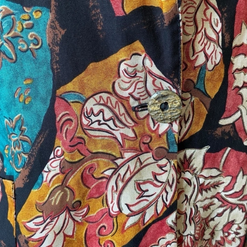 Vintage Floral Printed Lightweight Blazer By Box Office - Picture 5 of 9
